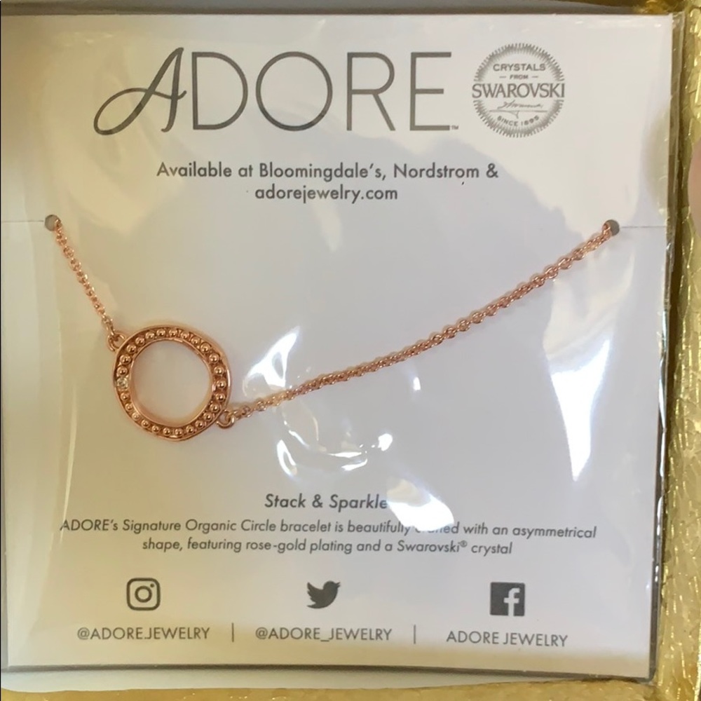 “A” bracelet with Swarovski crystals.